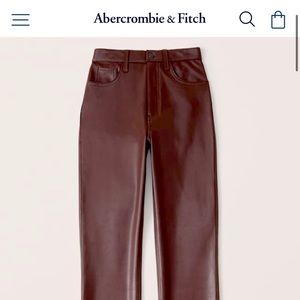 LONG Abercrombie & Fitch Curve Love 90’s Straight Leather Pants